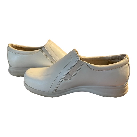 Nurse Shoes Dr. Scholls Women's Size :  7W White Leather Double Air Pillo Zip - Picture 3 of 11